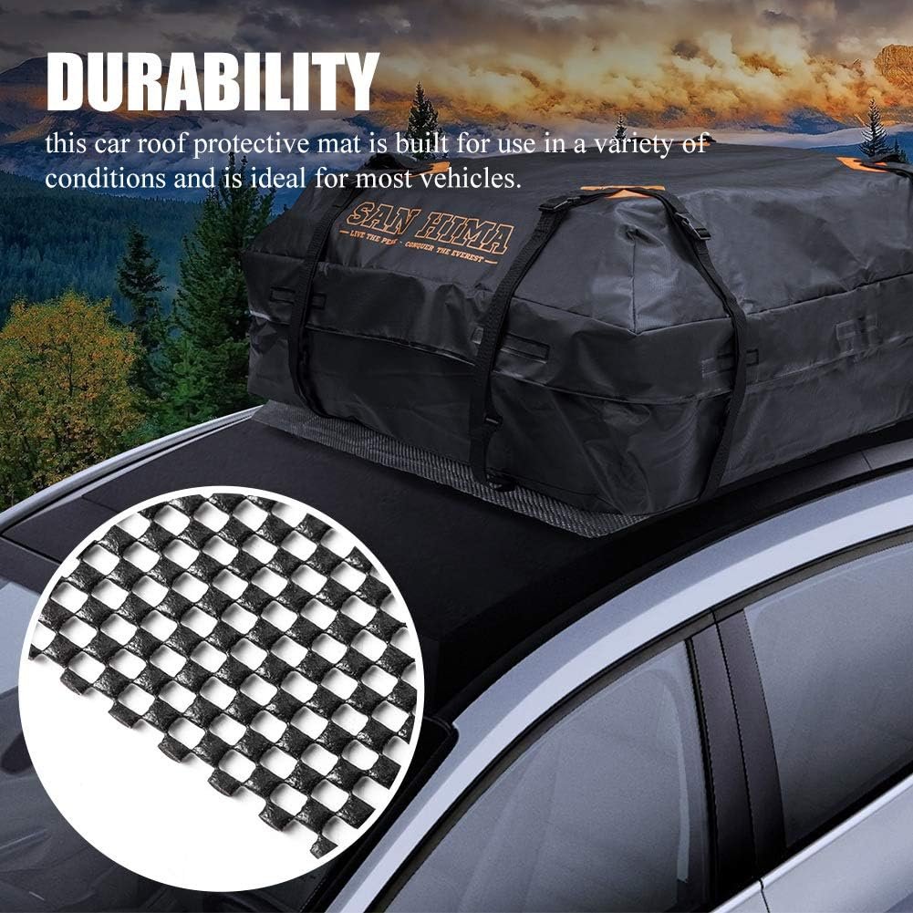 Fieryred Roof Cargo Bag Protective Mat, 51x43 Universal Roof Rack Pad for Rooftop Cargo Bag