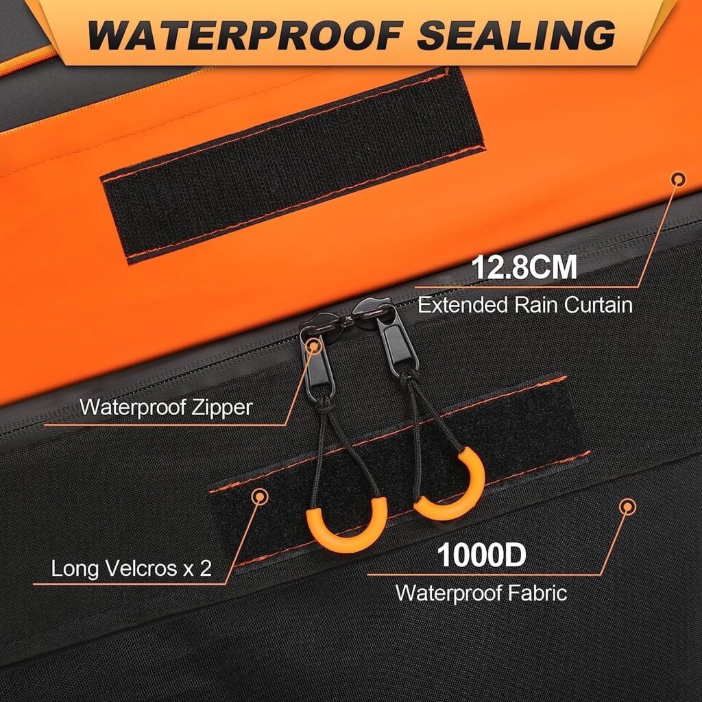 Sailnovo Car Rooftop Cargo Carrier 20 Cubic Waterproof Soft-Shell Carrier Includes Anti-Slip Mat, 6 Door Hooks, PVC Car Roof Storage Bag for Top of Vehicle with/Without Roof Rack Cross Bar